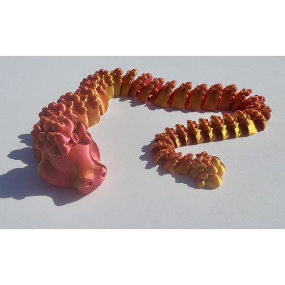 3D Printed Love Dragon Multicolor ARTICULATED large Valentines Gift Birthday - Picture 14 of 14